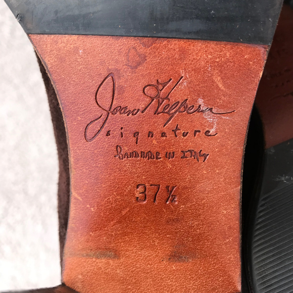 RARE: Vintage Joan Helpern suede stacked heels - Picture 7 of 8